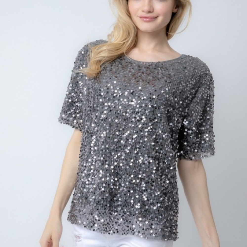 Sparkling & Shiny Glitter Sequin Top